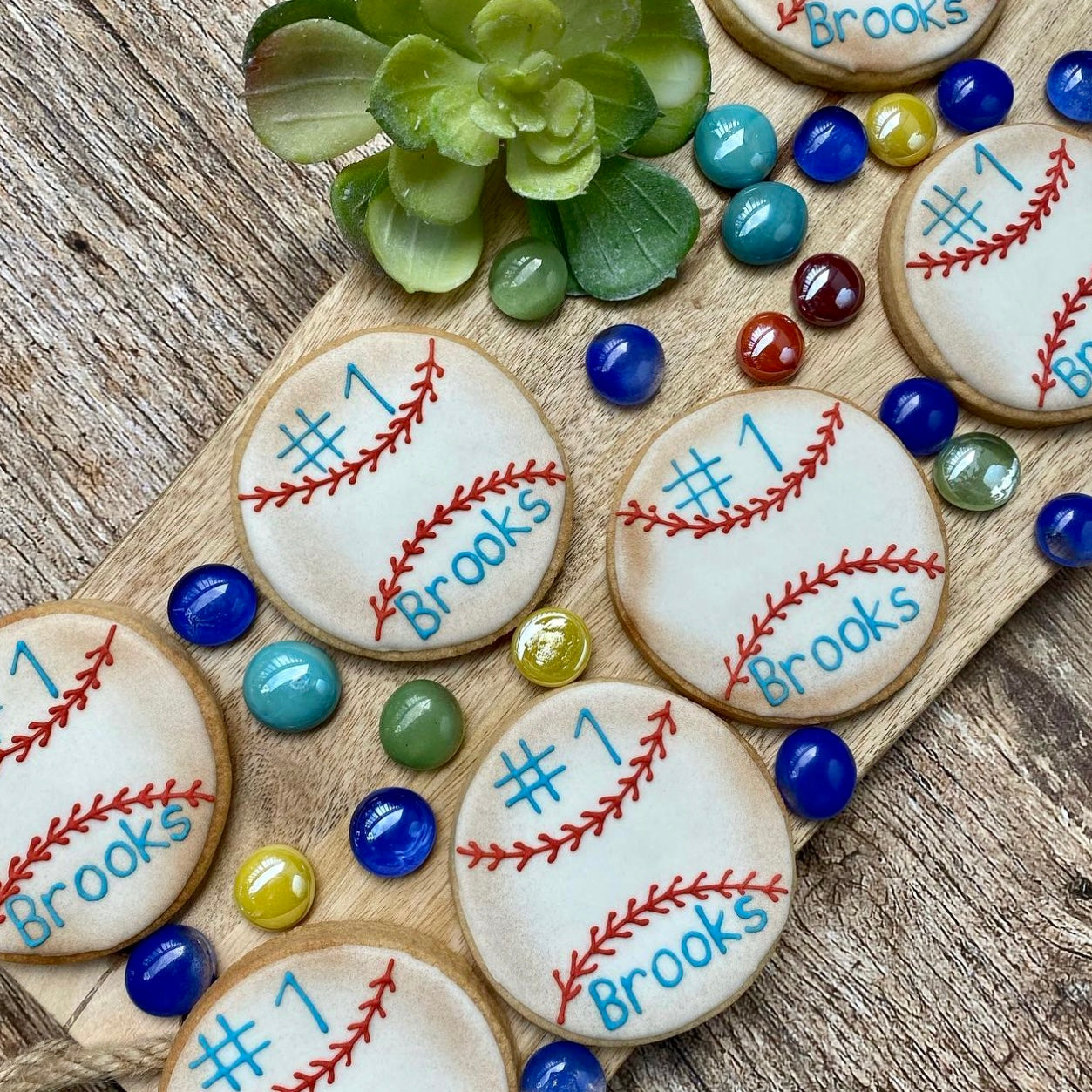 Personalized Baseball Cookies