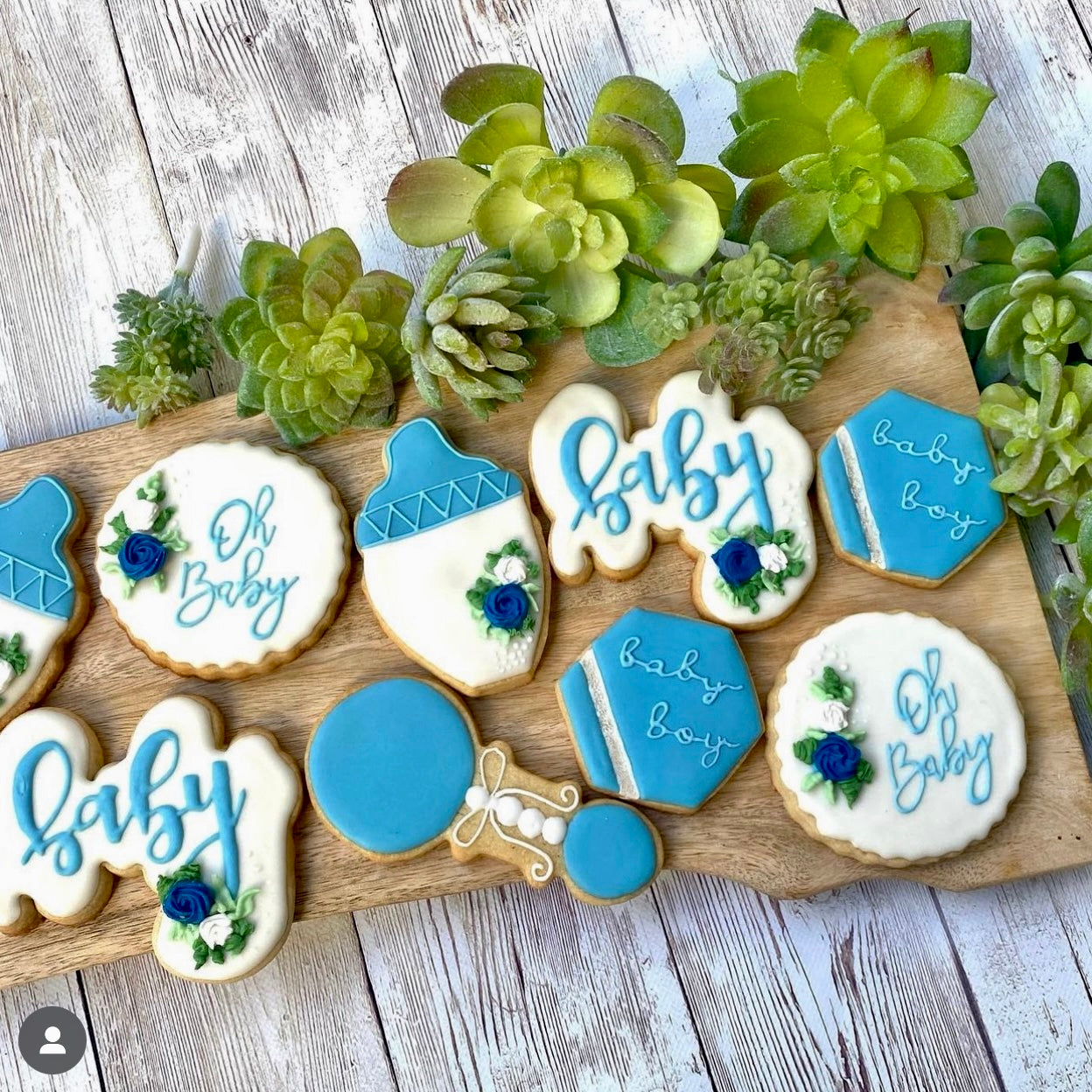 Baby Shower Boy Sugar Cookies